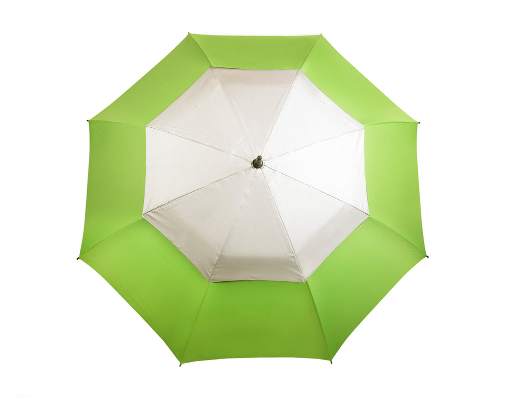 AU-54UV - Golf Auto Open Fibreglass Frame Double Layer UV Coated Pongee Rubberised Handle