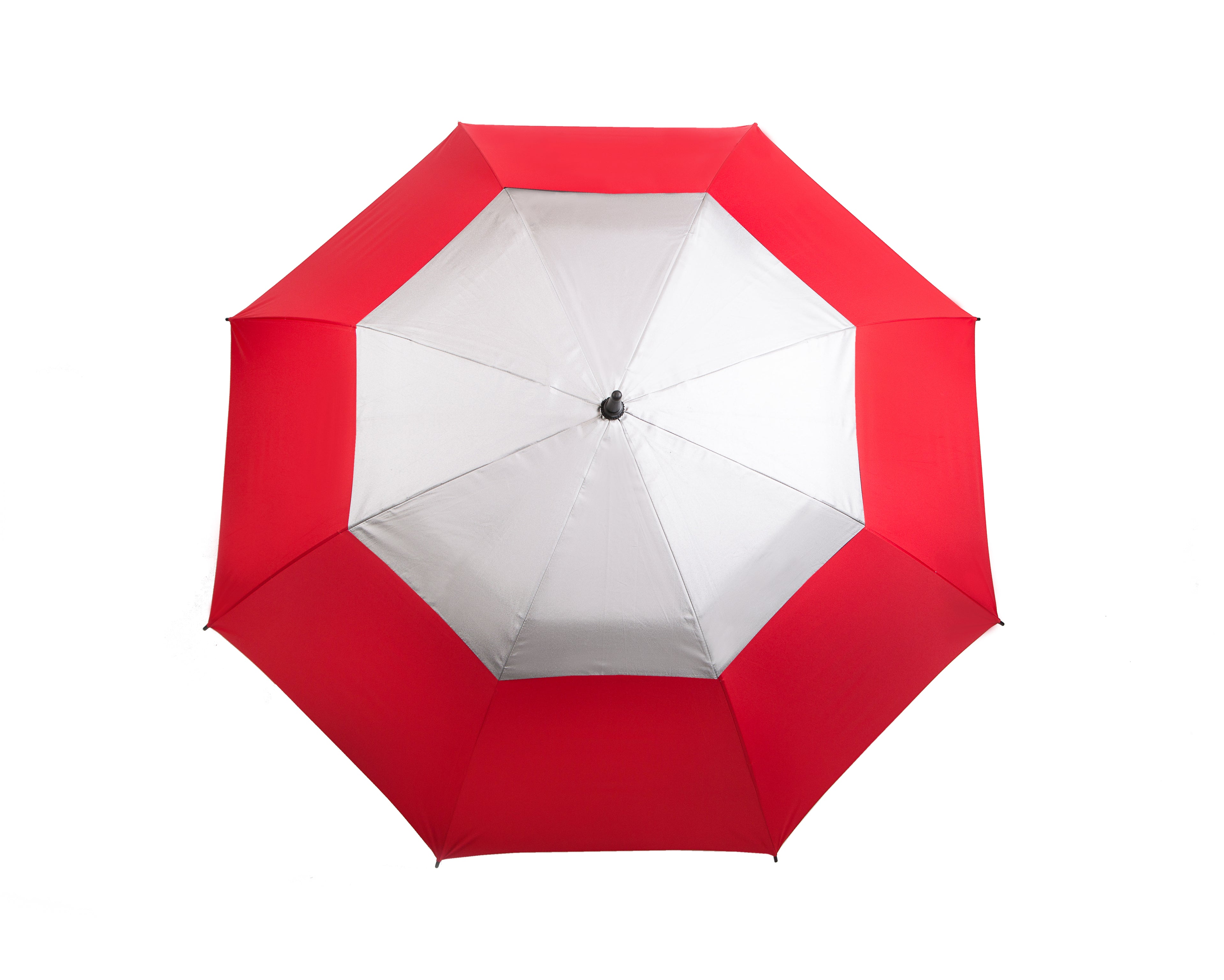 AU-54UV - Golf Auto Open Fibreglass Frame Double Layer UV Coated Pongee Rubberised Handle