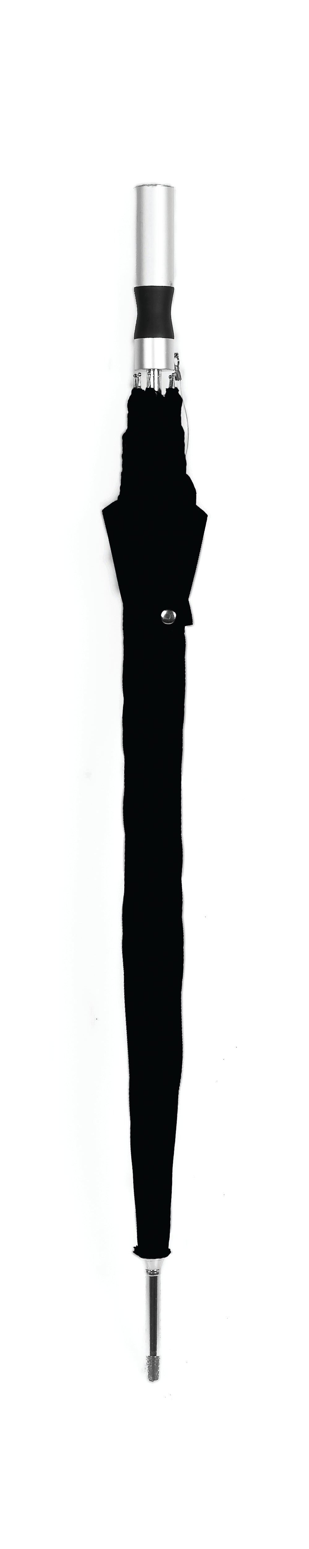 AU-55 - Mini Golf A/Open Aluminium Frame Pongee Material Solid Colour w Silver Handle