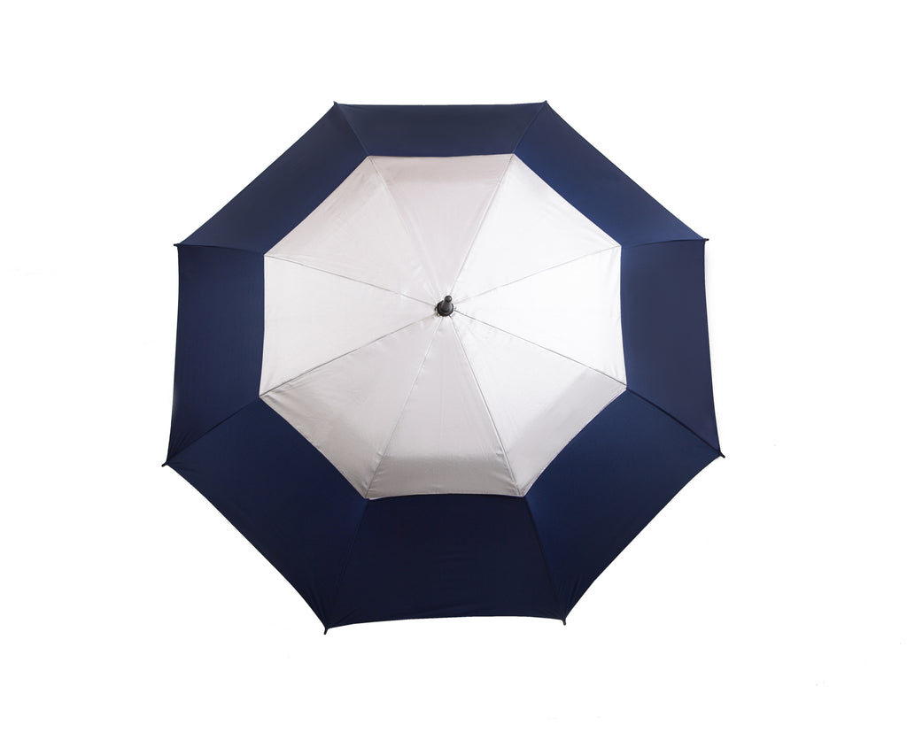 AU-56UV - Golf M/Open Fibreglass Frame W/Proof Net. D/Layered Solid Colour w Rubberised Handle