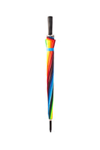 AU-44 - 545 x16kx14M Auto Open Rainbow umbrella with Black stright Plastic handle