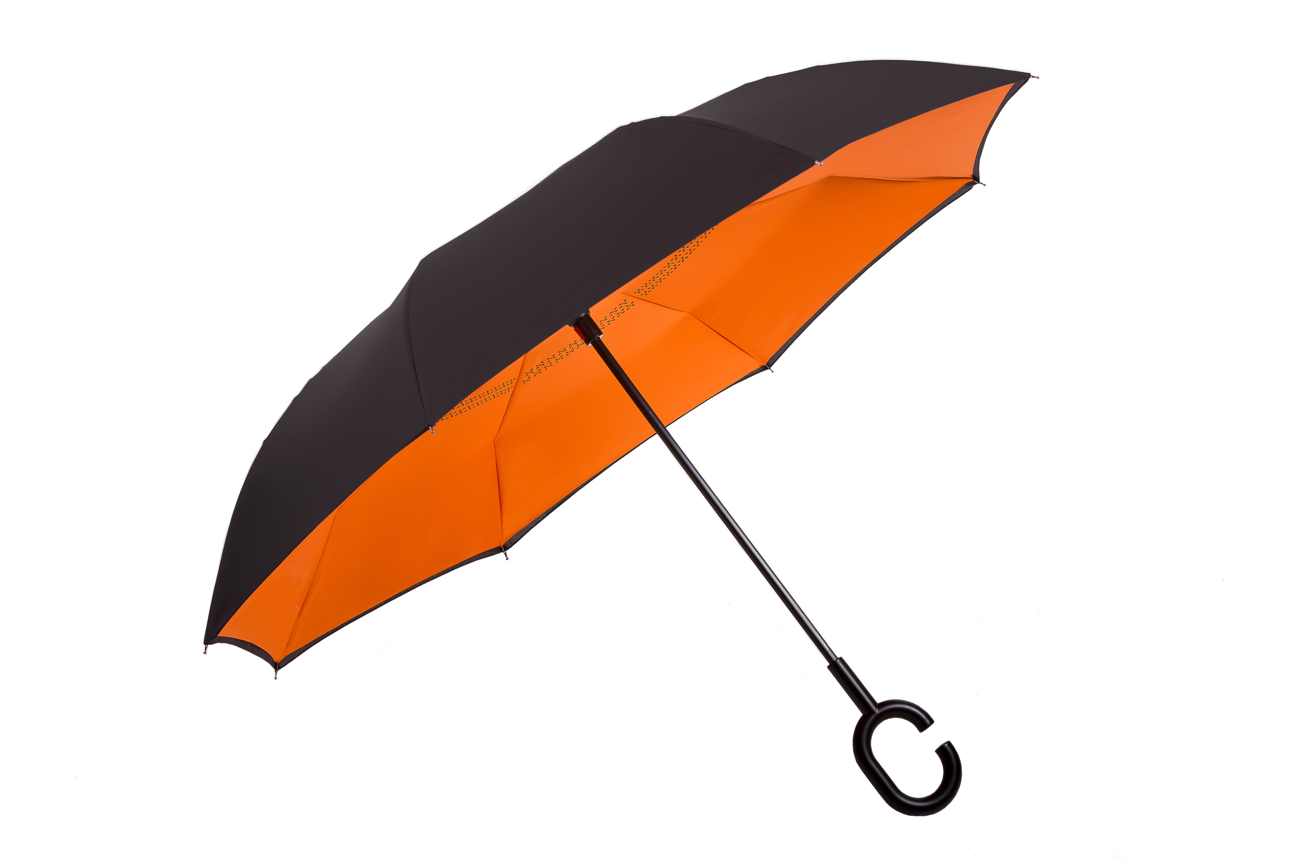 AU-70 - Reversible Umbrella Manual Open Pongee Rubberised Handle Main image