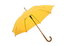 AU-12W: Deluxe Auto Open Wooden Shaft Solid Colour with Wooden Hook Handle