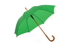 AU-12W: Deluxe Auto Open Wooden Shaft Solid Colour with Wooden Hook Handle