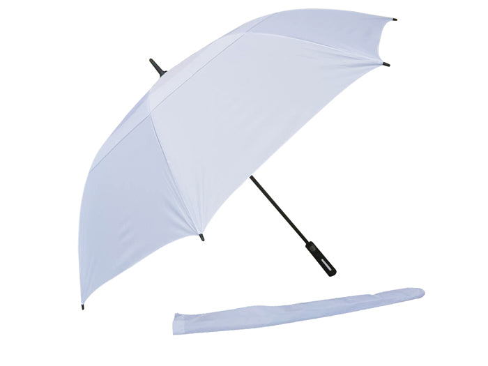 AU-59 - Golf Auto Open Fibreglass Frame Double Layer Pongee Rubberised Handle