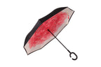AU-70 - Reversible Umbrella Manual Open Pongee Rubberised Handle