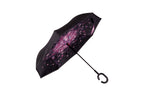 AU-70 - Reversible Umbrella Manual Open Pongee Rubberised Handle