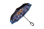 AU-70 - Reversible Umbrella Manual Open Pongee Rubberised Handle