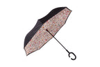 AU-70 - Reversible Umbrella Manual Open Pongee Rubberised Handle