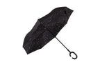 AU-70 - Reversible Umbrella Manual Open Pongee Rubberised Handle