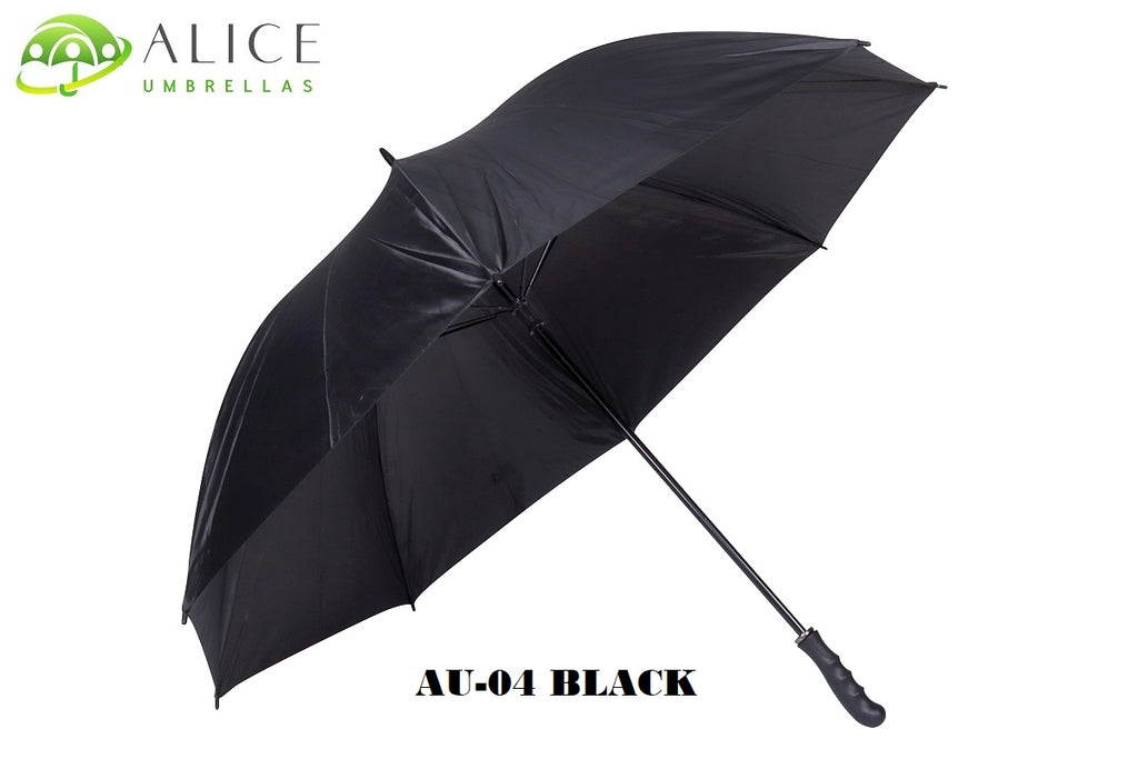 AU-04 - Golf M-Open Fiberglass Ribs Metal Shaft  Solid Colour with Plastic Grip Handle