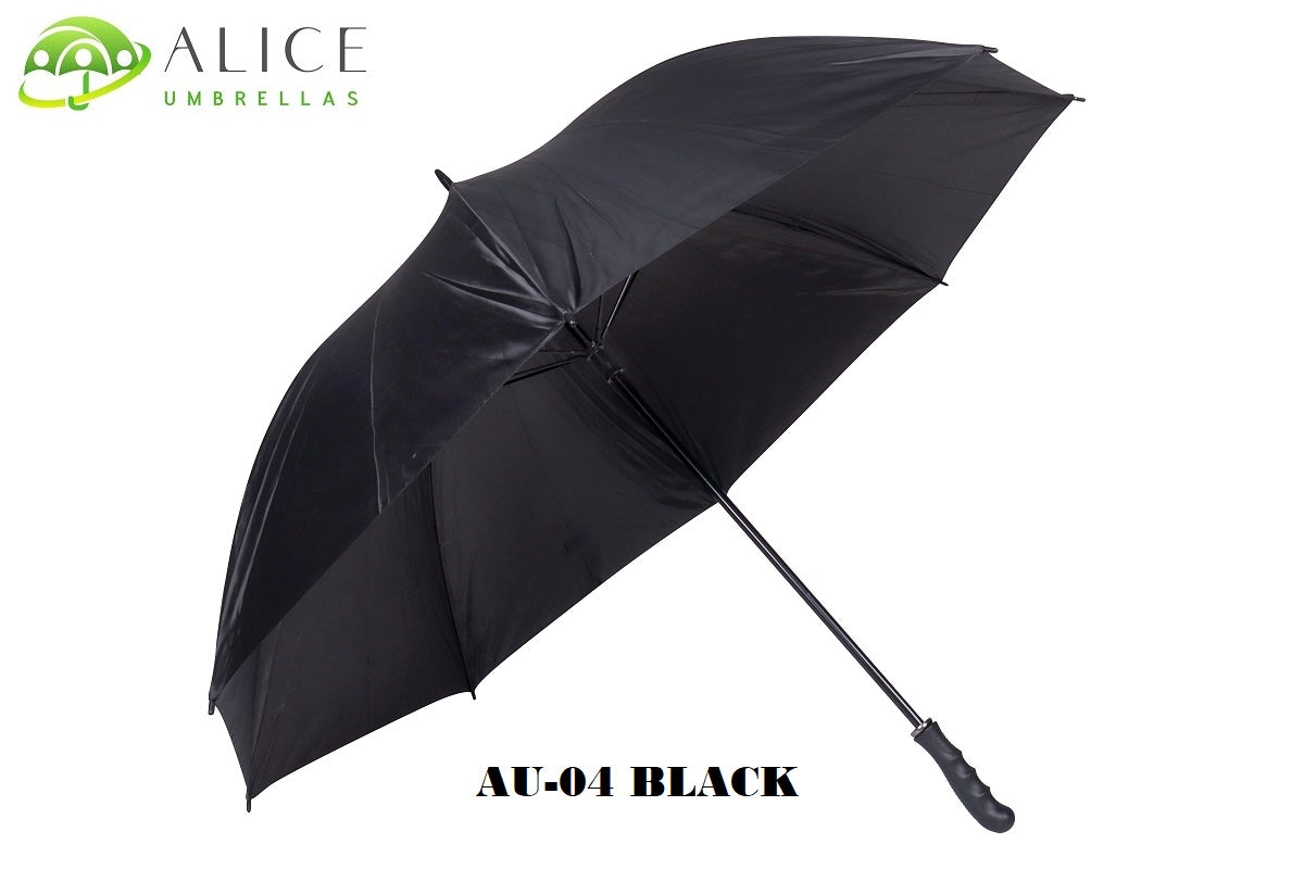 AU-04 - Golf M-Open Fiberglass Ribs Metal Shaft  Solid Colour with Plastic Grip Handle