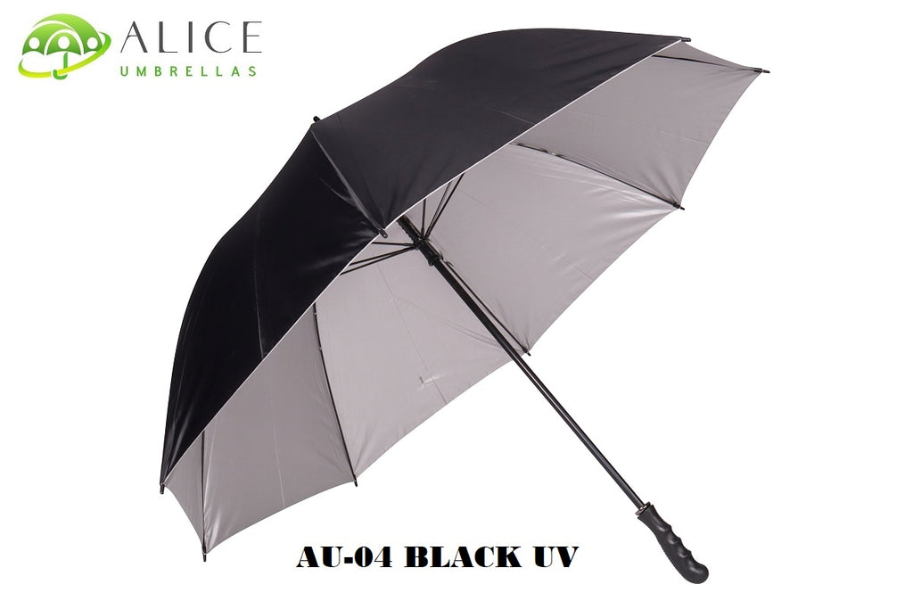 AU-04 - Golf M-Open Fiberglass Ribs Metal Shaft  Solid Colour with Plastic Grip Handle