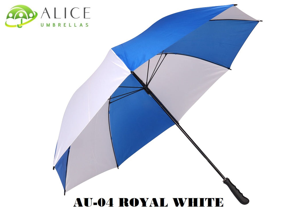AU-04 - Golf M-Open Fiberglass Ribs Metal Shaft  Solid Colour with Plastic Grip Handle