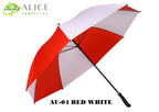 AU-04 - Golf M-Open Fiberglass Ribs Metal Shaft  Solid Colour with Plastic Grip Handle
