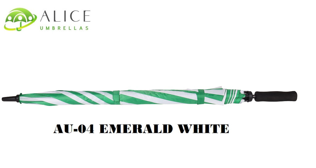 AU-04 - Golf M-Open Fiberglass Ribs Metal Shaft  Solid Colour with Plastic Grip Handle