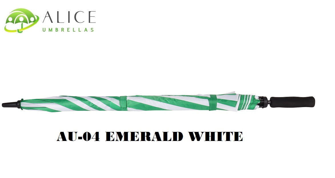 AU-04 - Golf M-Open Fiberglass Ribs Metal Shaft  Solid Colour with Plastic Grip Handle