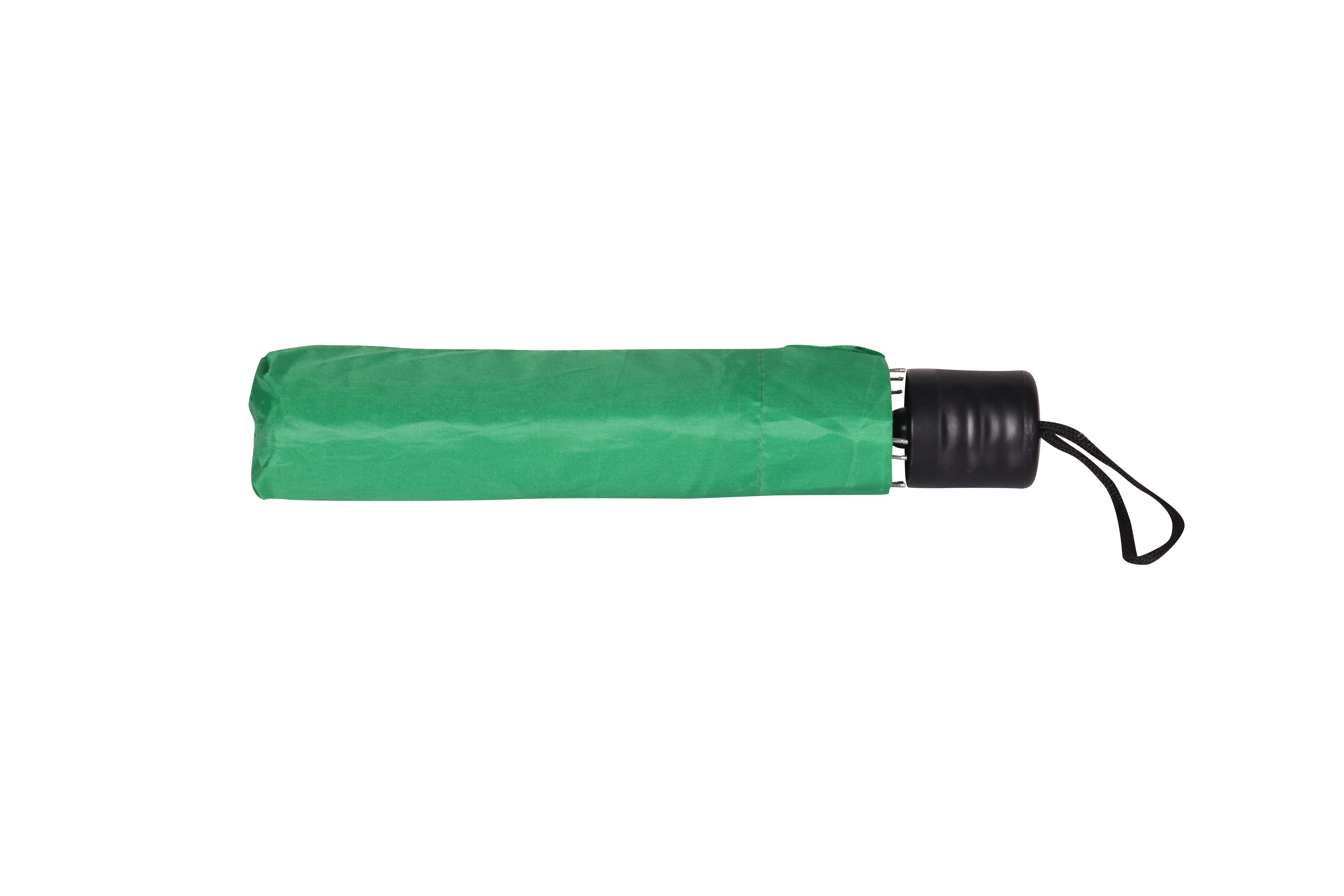 AU-20 - Mini Compact Manual Open Steel Frame Solid Colour with Plastic Handle - Emerald Colour Secondary image