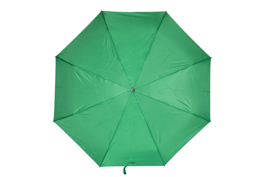 AU-20 - Mini Compact Manual Open Steel Frame Solid Colour with Plastic Handle - Emerald Colour
