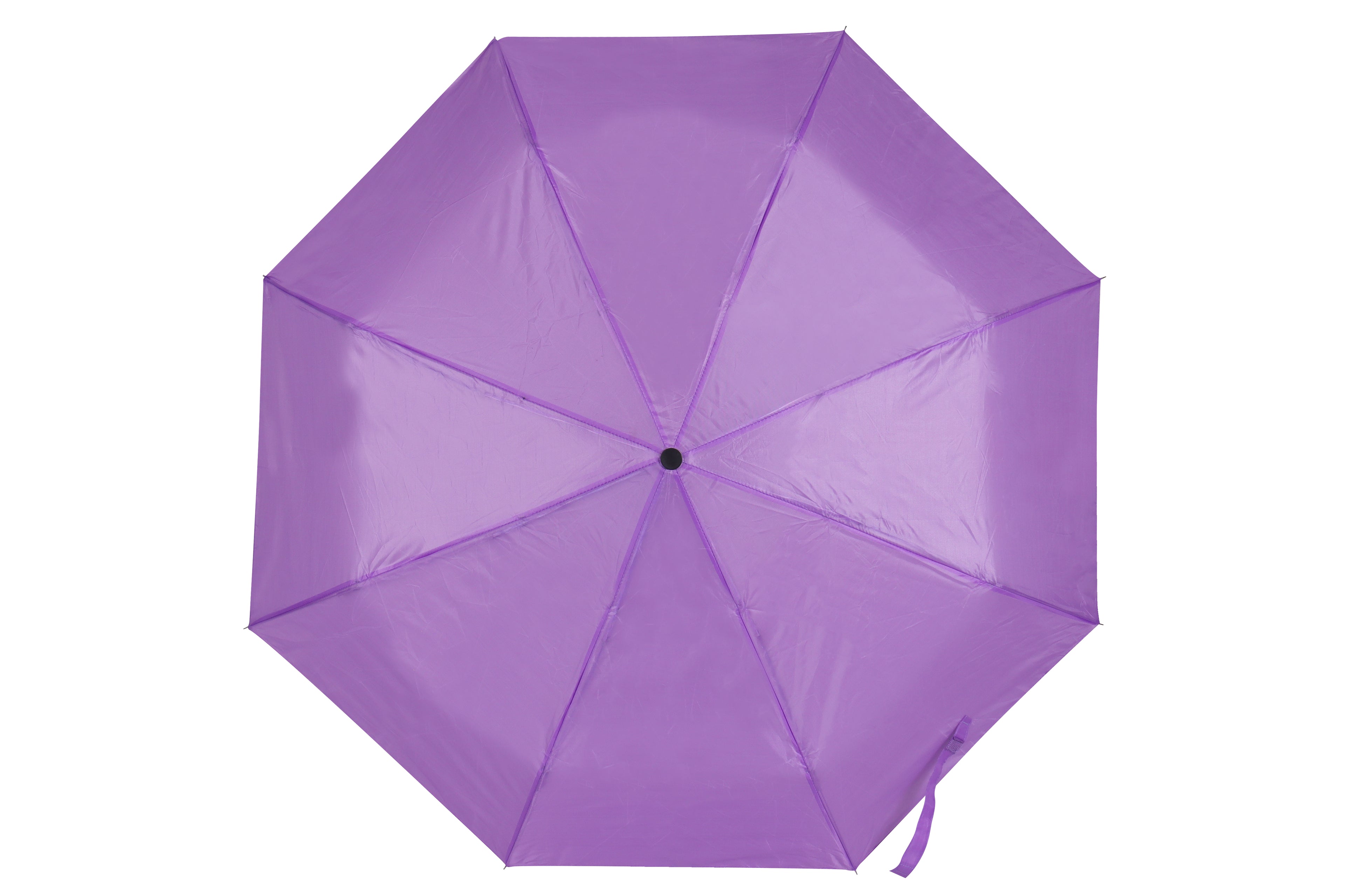 AU-20 - Mini Compact Manual Open Steel Frame Solid Colour with Plastic Handle - Purple Colour