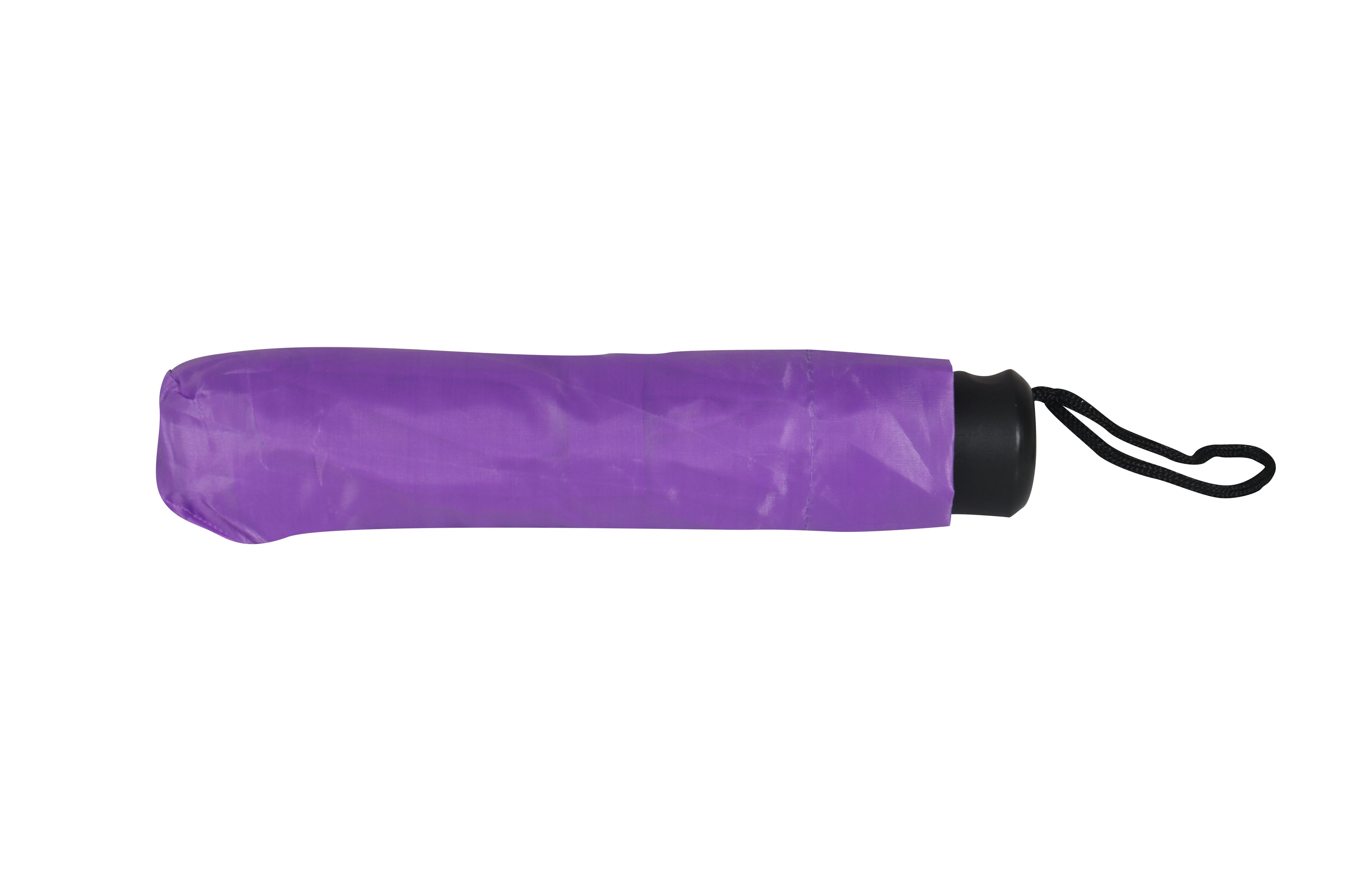 AU-20 - Mini Compact Manual Open Steel Frame Solid Colour with Plastic Handle - Purple Colour