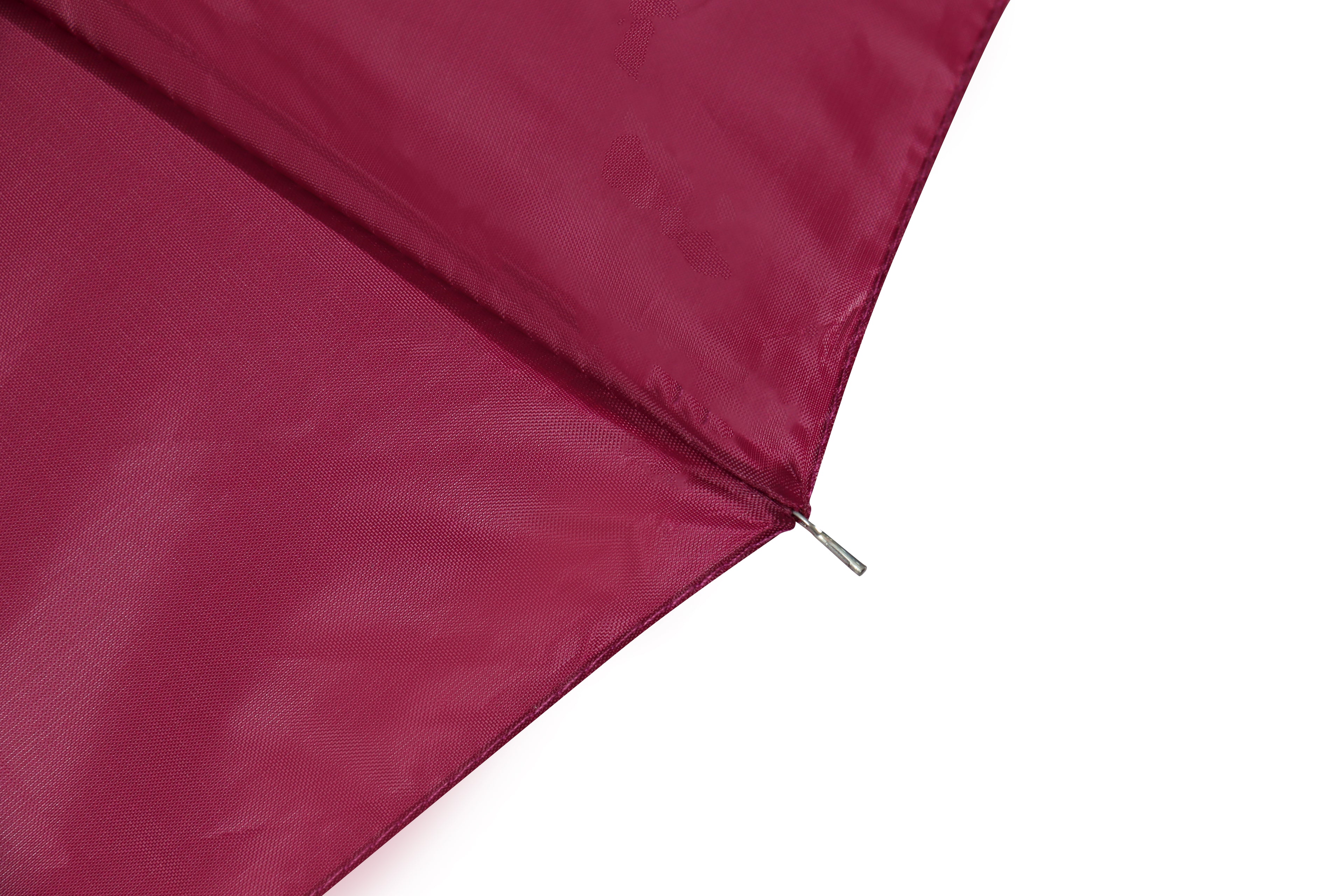AU-20 - Mini Compact Manual Open Steel Frame Solid Colour with Plastic Handle - Maroon Colour