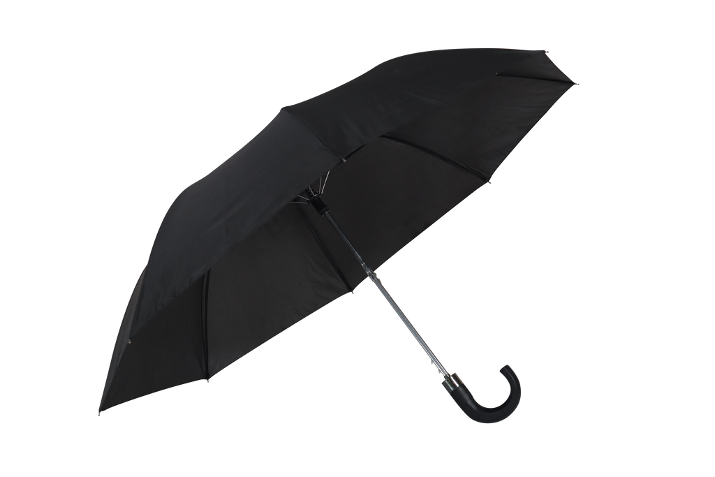 AU-16: Gent Compact Auto Open Steel Frame Solid Colour with Plastic Hook Handle
