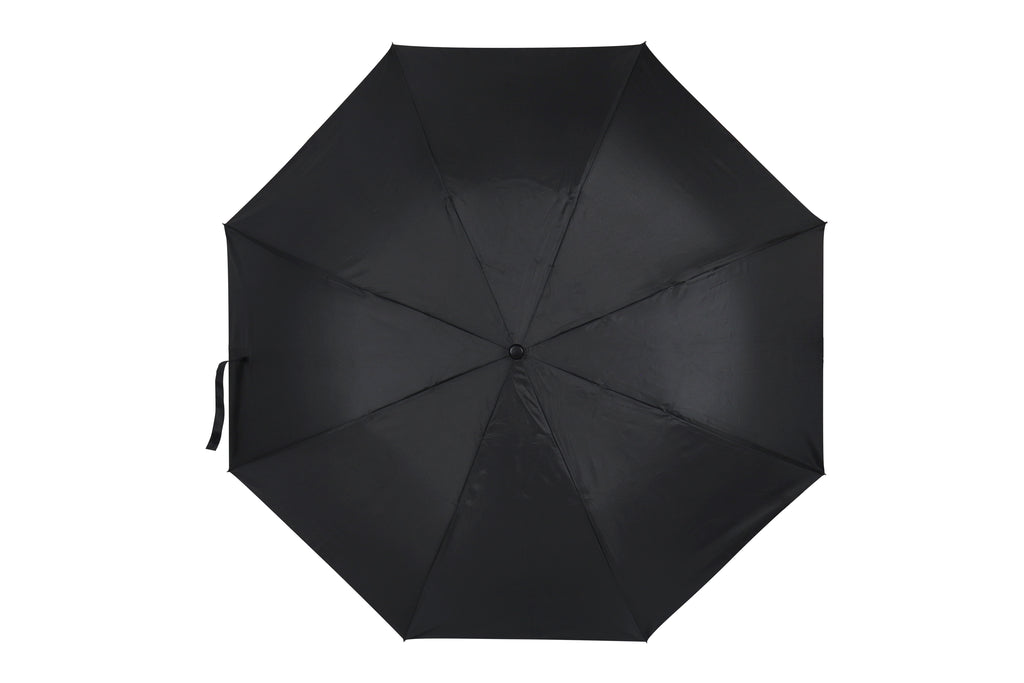 AU-18: Gent Compact Auto Open Steel Frame Solid Colour with Black Leather Hook Handle