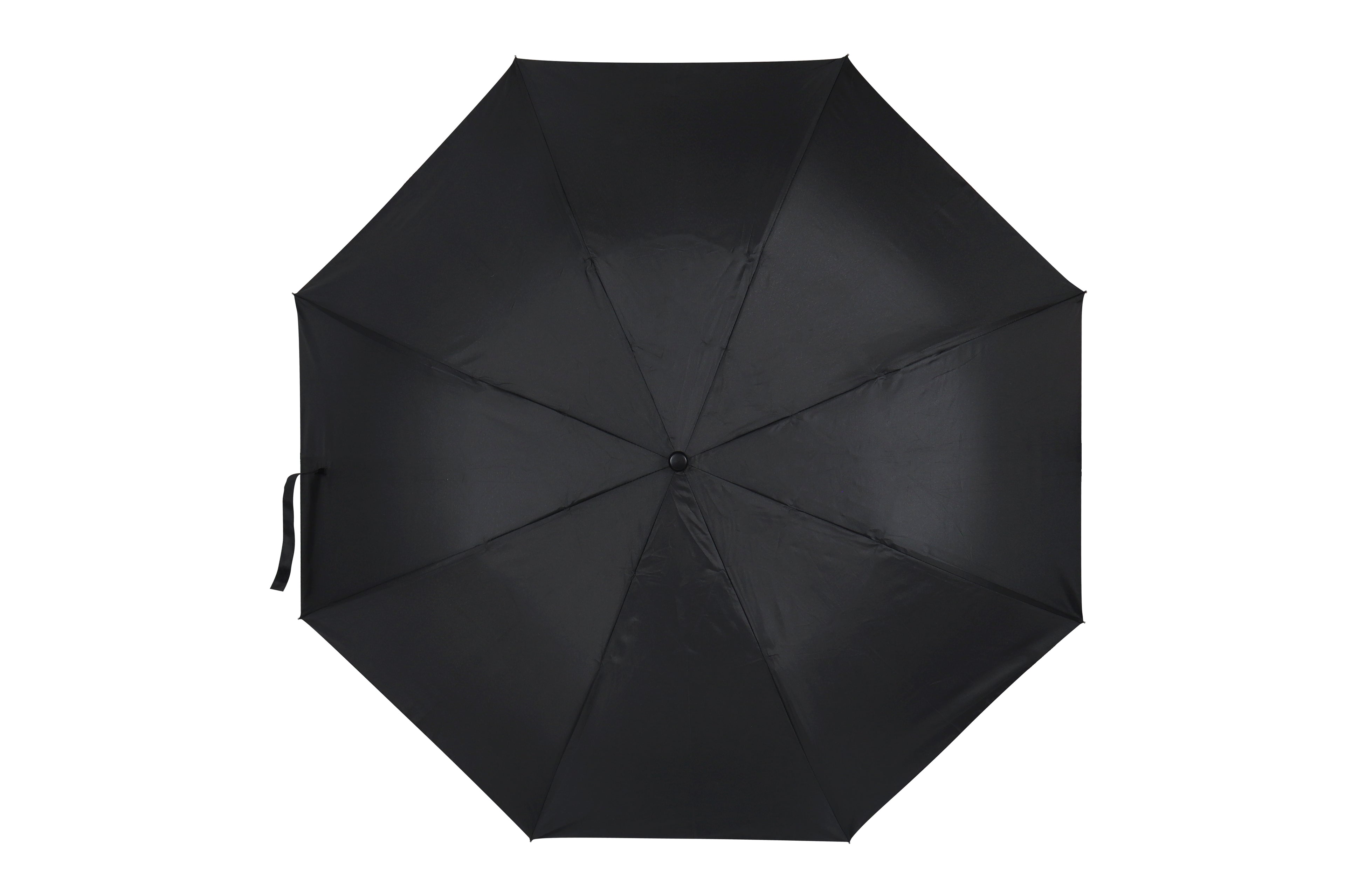 AU-18: Gent Compact Auto Open Steel Frame Solid Colour with Black Leather Hook Handle