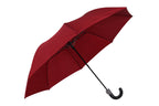 AU-18: Gent Compact Auto Open Steel Frame Solid Colour with Black Leather Hook Handle