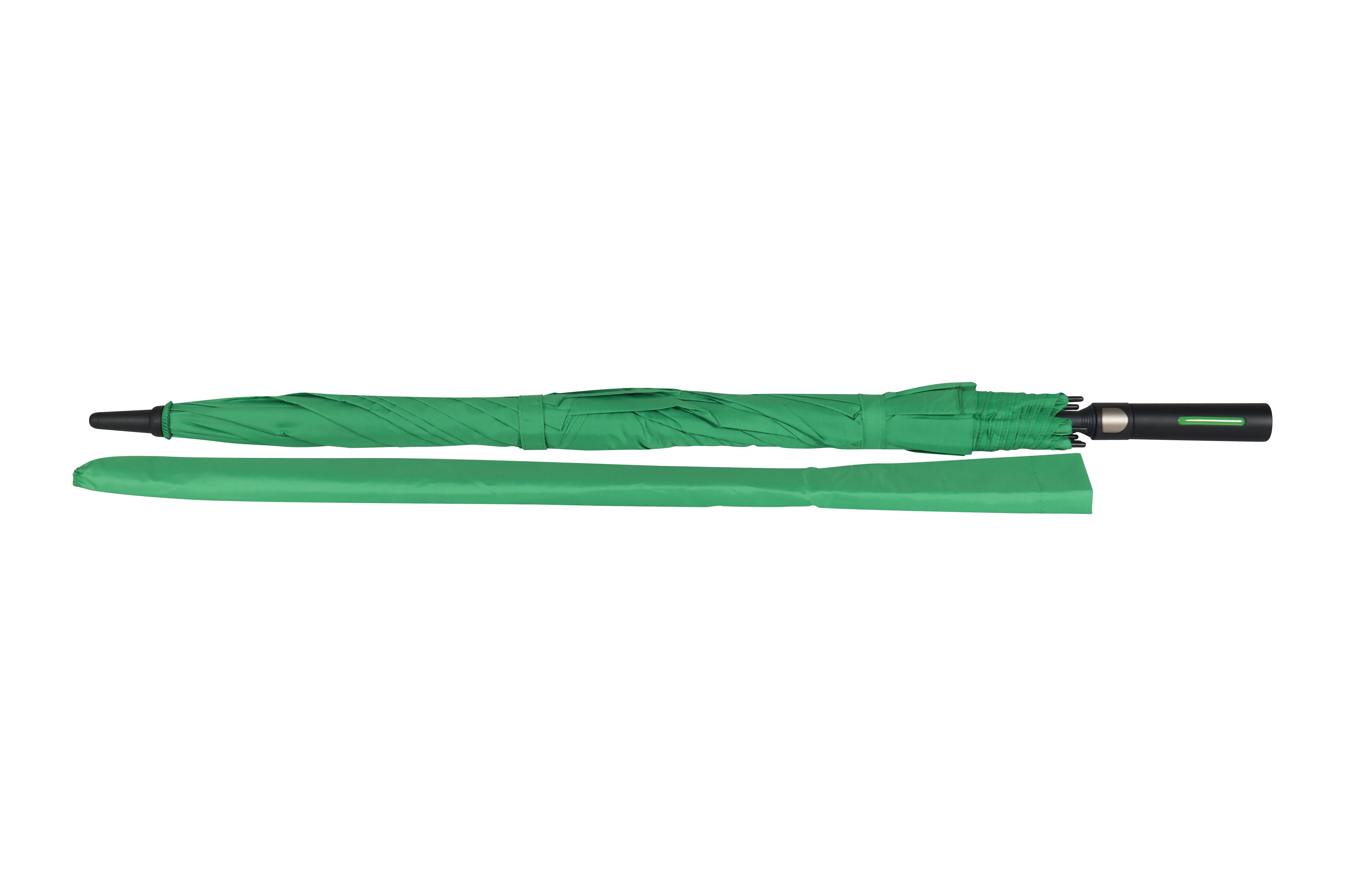 AU-59 - Golf Auto Open Fibreglass Frame Double Layer Pongee Rubberised Handle Secondary image