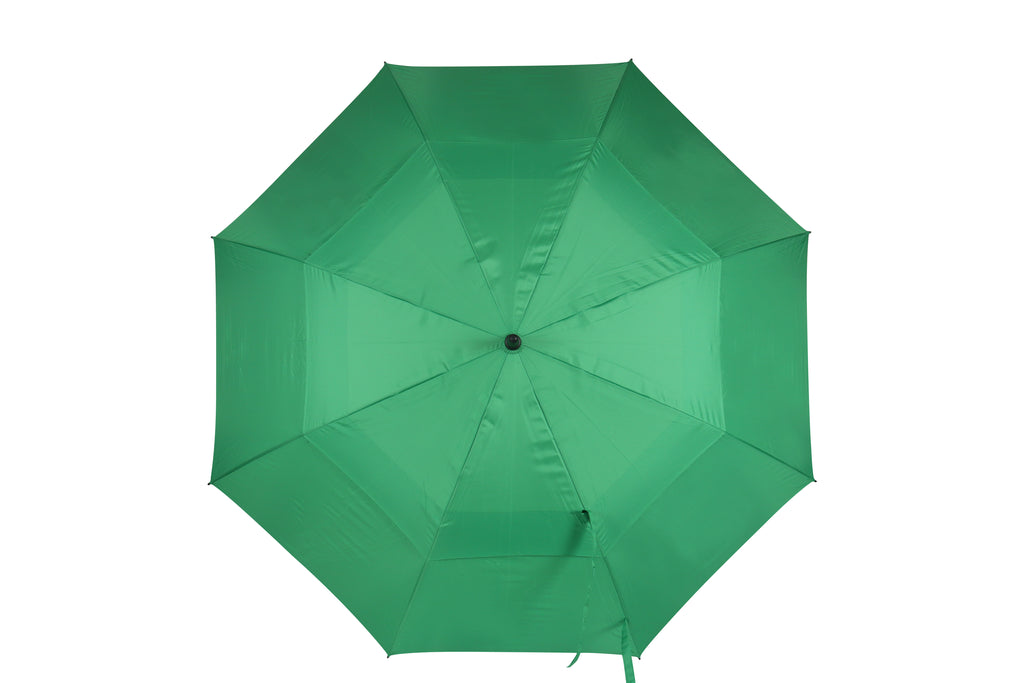 AU-59 - Golf Auto Open Fibreglass Frame Double Layer Pongee Rubberised Handle