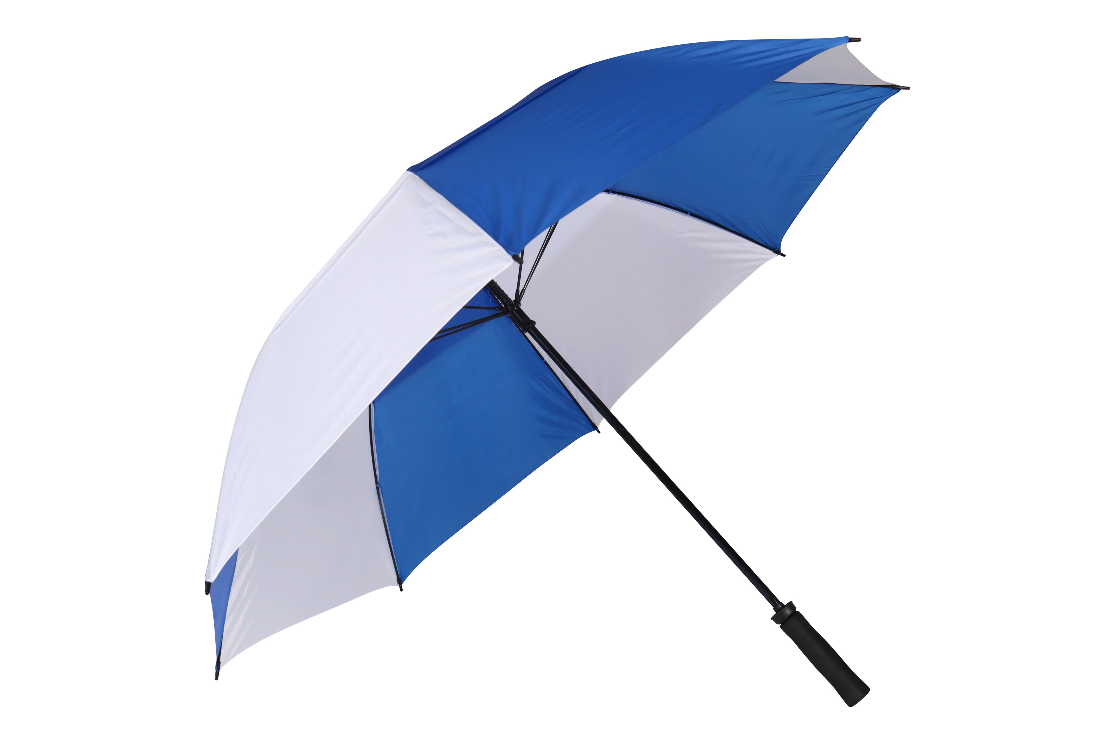 AU-27 - Golf M/Open Fibreglass  Frame Wind Proof D/Layered Solid Colour w EVA Handle