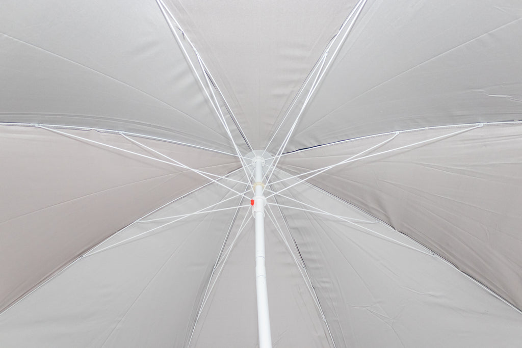 AU-81 - Arch 225cm 160G Polyester Deluxe Beach Umbrella 25/28 mm Steel Pole with Tile