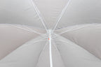 AU-81 - Arch 225cm 160G Polyester Deluxe Beach Umbrella 25/28 mm Steel Pole with Tile