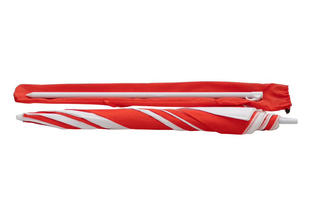 AU-36 - Arch 200cm 120G Polyester Beach Umbrella 22/25 mm Steel Pole with Tile